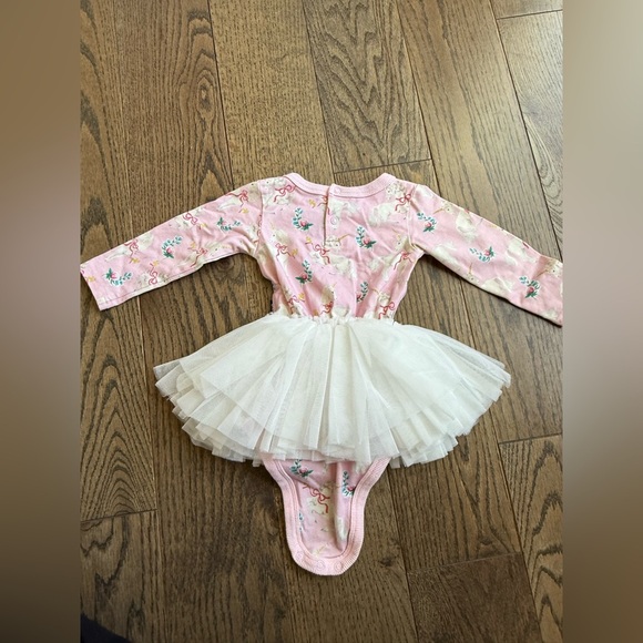 Rock Your Baby Pink Floral Dress with Cream Tulle Skirt 6-9 months EUC - Picture 7 of 9